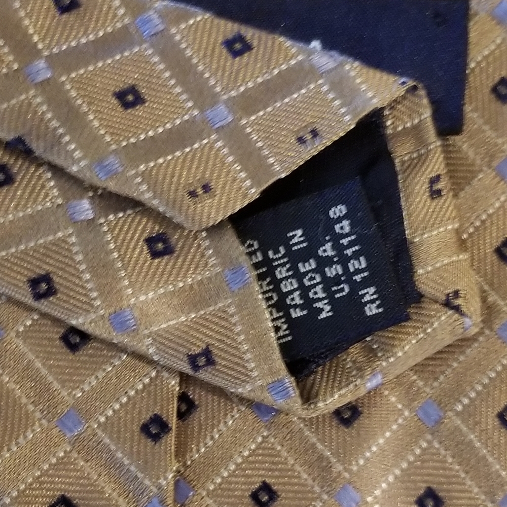 Nautica Men's Tie - Beige Geometric Pattern - Picture 4 of 4